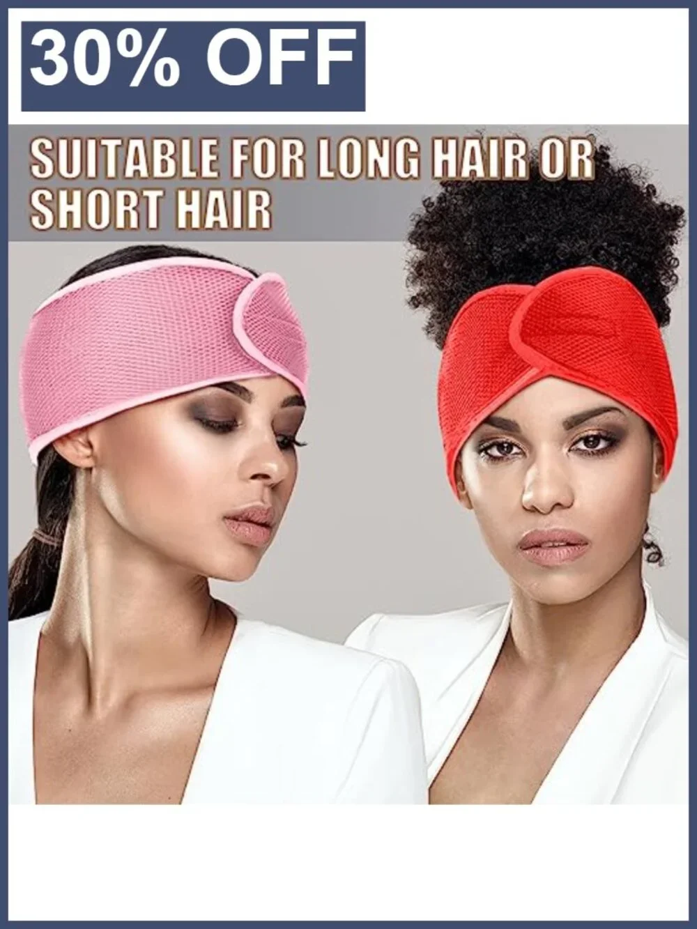 Mesh Hair Wraps for Black Women Sleeping Cap Spa Headbands Set of 4